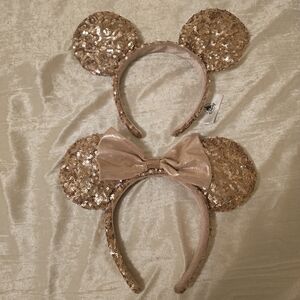 Rose Gold Sequin Mickey Ears- Set of 2
